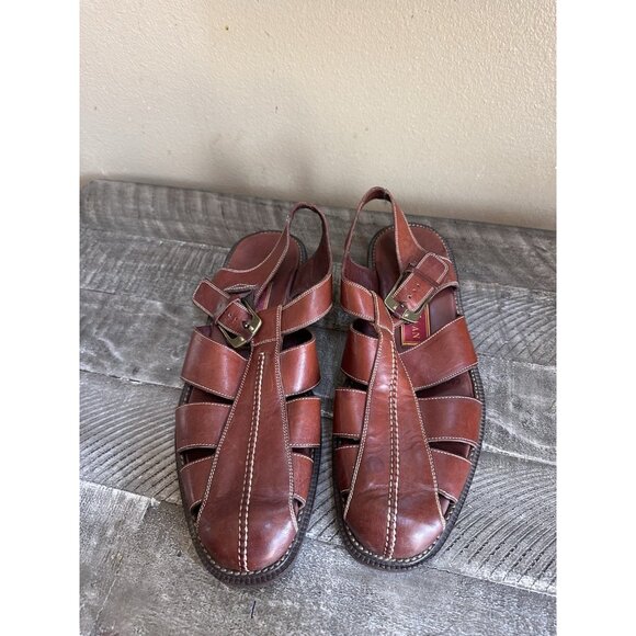 Cole Haan Fisherman Sandals Men’s, Size 10d, Brown Leather - Picture 2 of 6